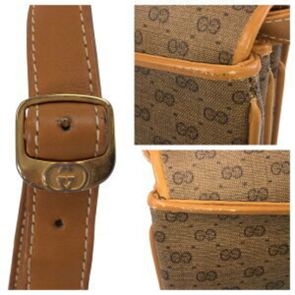 Gucci Tan Leather Camel GG Bag Shoulder Brown Messenger Tan Brown - Picture 5 of 10